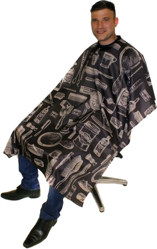 Hair Tools Vintage Barber Gown, Charcoal 3 Hair Tools Vintage Barber Gown, Charcoal