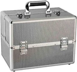 Hair & Beauty Case Silver Metallic, Medium