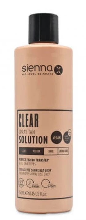 Sienna X Clear Spray Tan Solution 250ml 3 Sienna X Clear Spray Tan Solution 250ml
