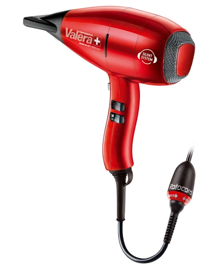 Valera Swiss Silent 9500 Ionic Rotocord Hairdryer, Red 3 Valera Swiss Silent 9500 Ionic Rotocord Hairdryer, Red