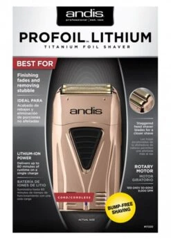 Andis ProFoil Lithium Plus Titanium Foil Shaver, Copper -Hairdressing Series Store 17225
