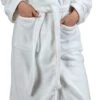 Sontuosa Fleece Robe White Medium -Hairdressing Series Store 403028
