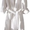 BC Softwear Fleecy Robe Medium, White 1 BC Softwear Fleecy Robe Medium, White -Hairdressing Series Store fleecy robe