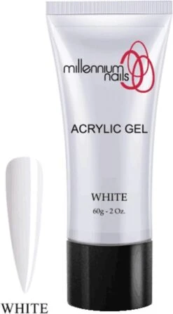 Millennium Nails Acrylic Gel, White 60g
