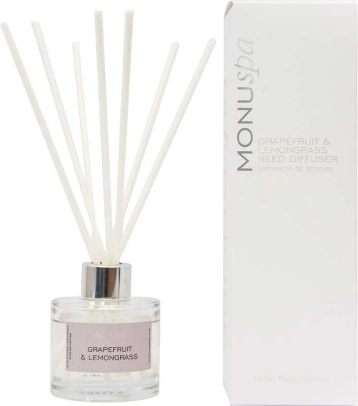 Monu Revive Grapefruit & Lemongrass Reed Diffuser 100ml 3 Monu Revive Grapefruit & Lemongrass Reed Diffuser 100ml