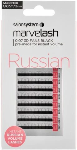 Salon System Marvelash Russian 3D Fan Lashes, Assorted