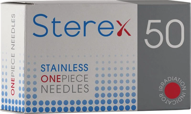 Sterex Stainless Steel One Piece Electrolysis Needles (50)