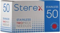 Sterex Stainless Steel Two Piece Electrolysis Needles (50)
